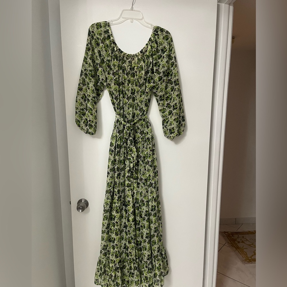 Floral Green Maxi Dress